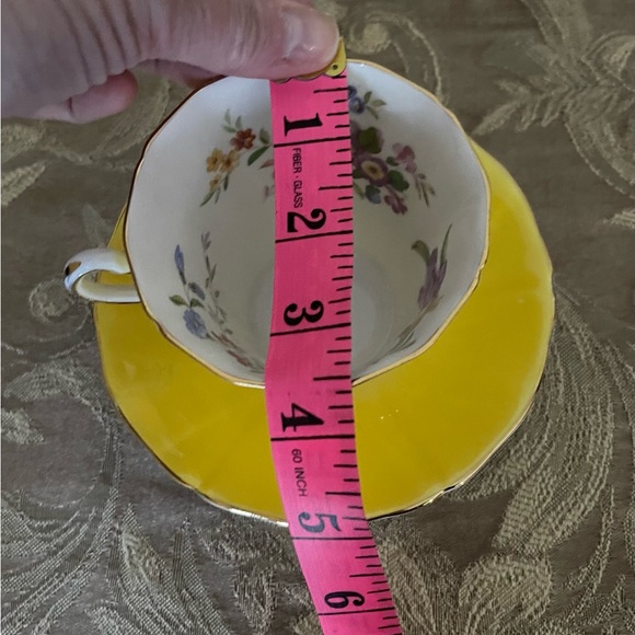 Mayfair Yellow Floral Teacup and Saucer - Picture 5 of 7